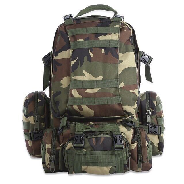 50L MOLLE Backpack W/ Removable Waist Pack