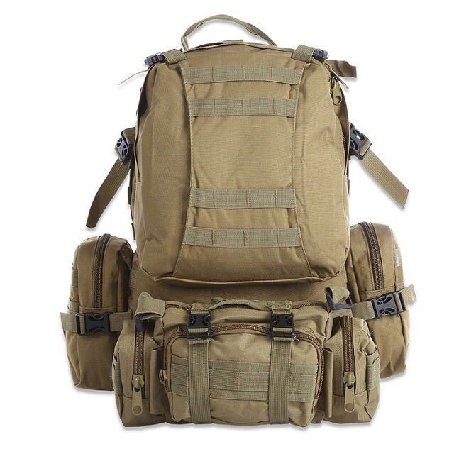 50L MOLLE Backpack W/ Removable Waist Pack