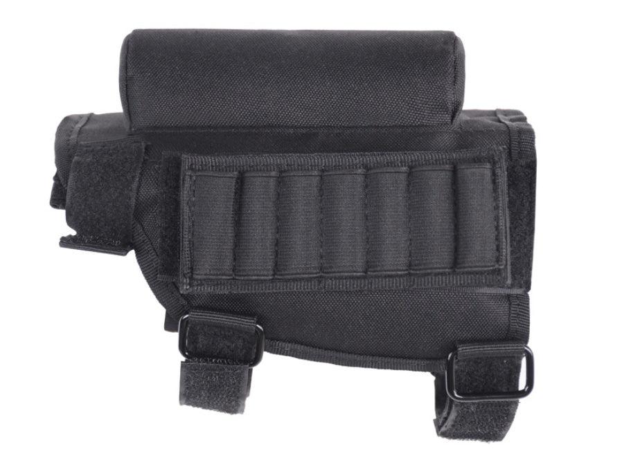 Adjustable Buttstock Cheek Rest W/ Ammo Pouch